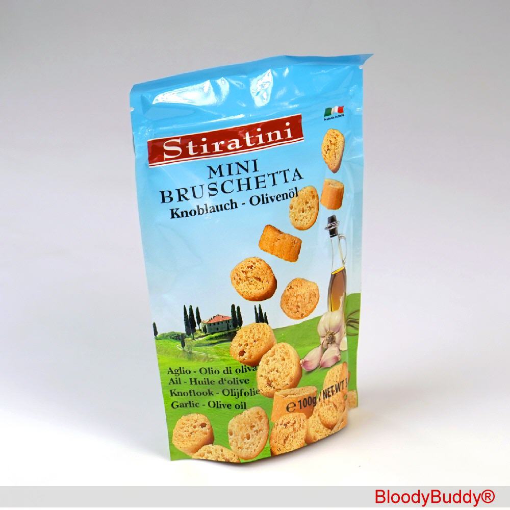 Mini-Bruscetta Knoblauch Olivenöl