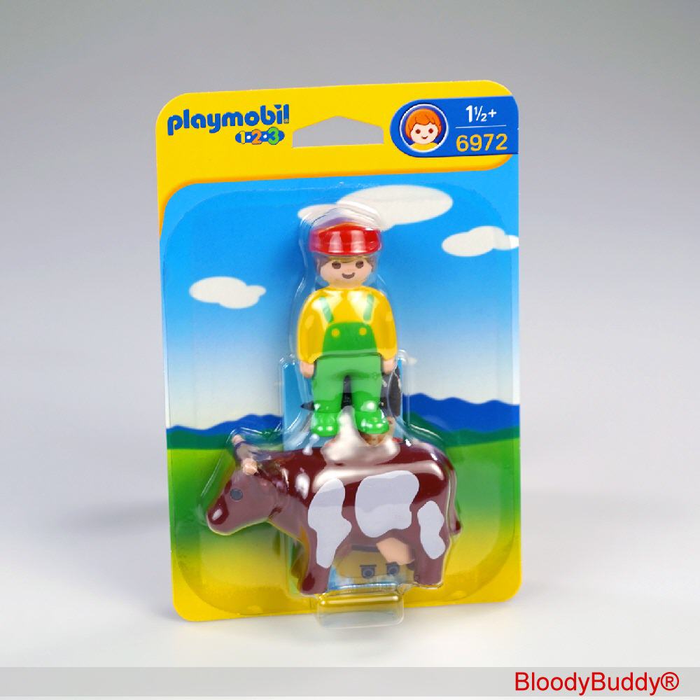 Playmobil Bauer mit Kuh