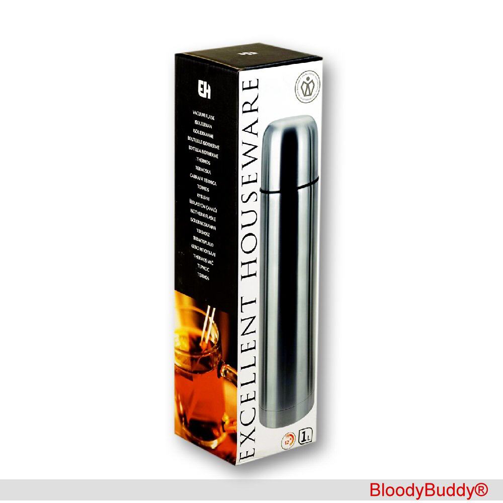 TreuePräsent Thermoskanne aus Edelstahl 1 Liter