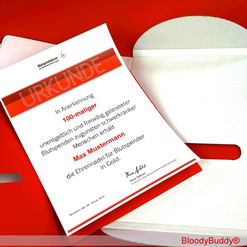 Mappen-Set für Jubiläums-Blutspender