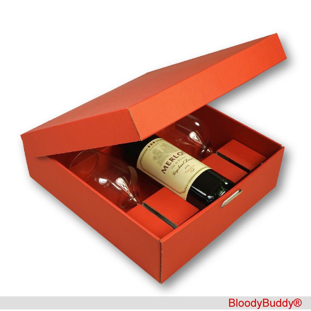 Geschenkset Rotwein mit Gläsern