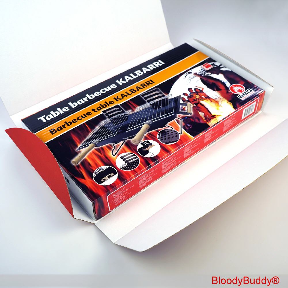 Holzkohle-Tischgrill in Geschenkverpackung