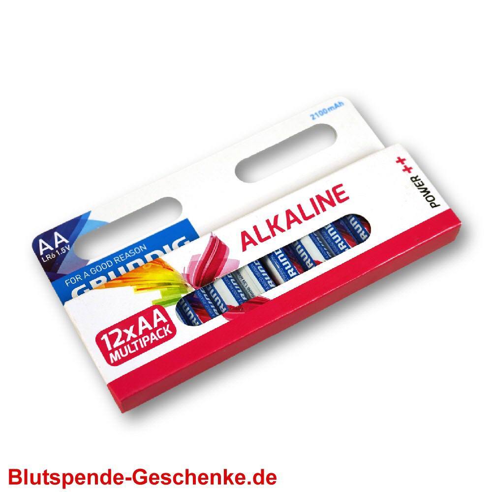 Blutspendegeschenk AA-Batterien