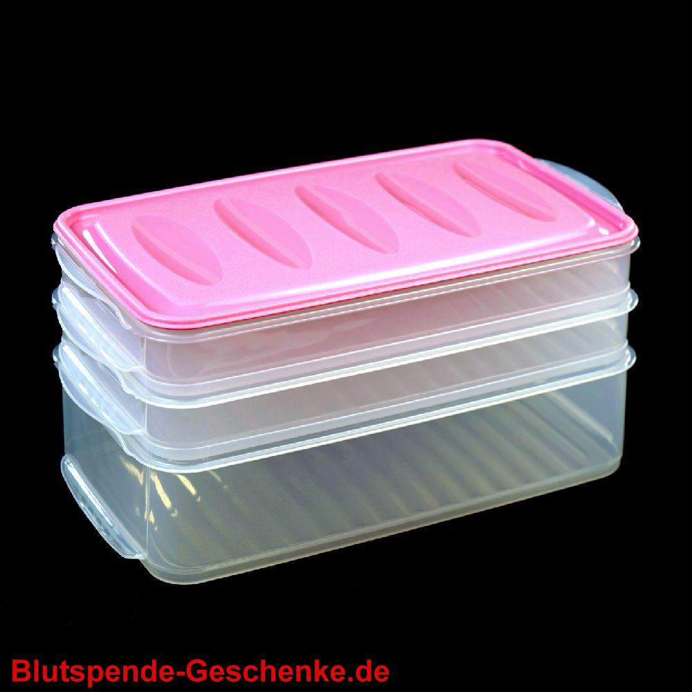 Blutspendegeschenk Aufbewahrungsboxen pink