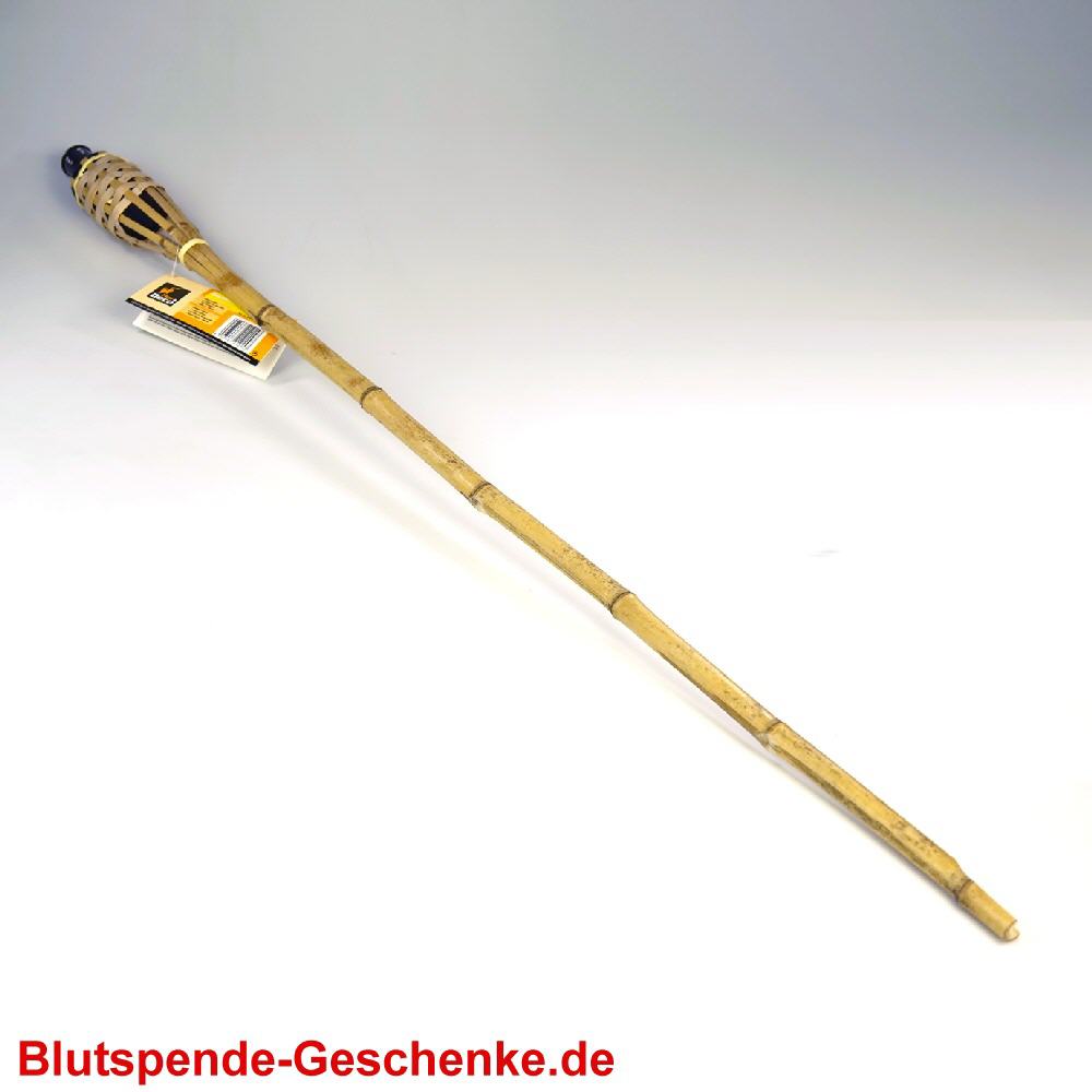 Blutspendegeschenk Gartenfackel Bambus