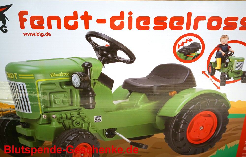 Blutspendegeschenk Traktor Fendt Dieselross