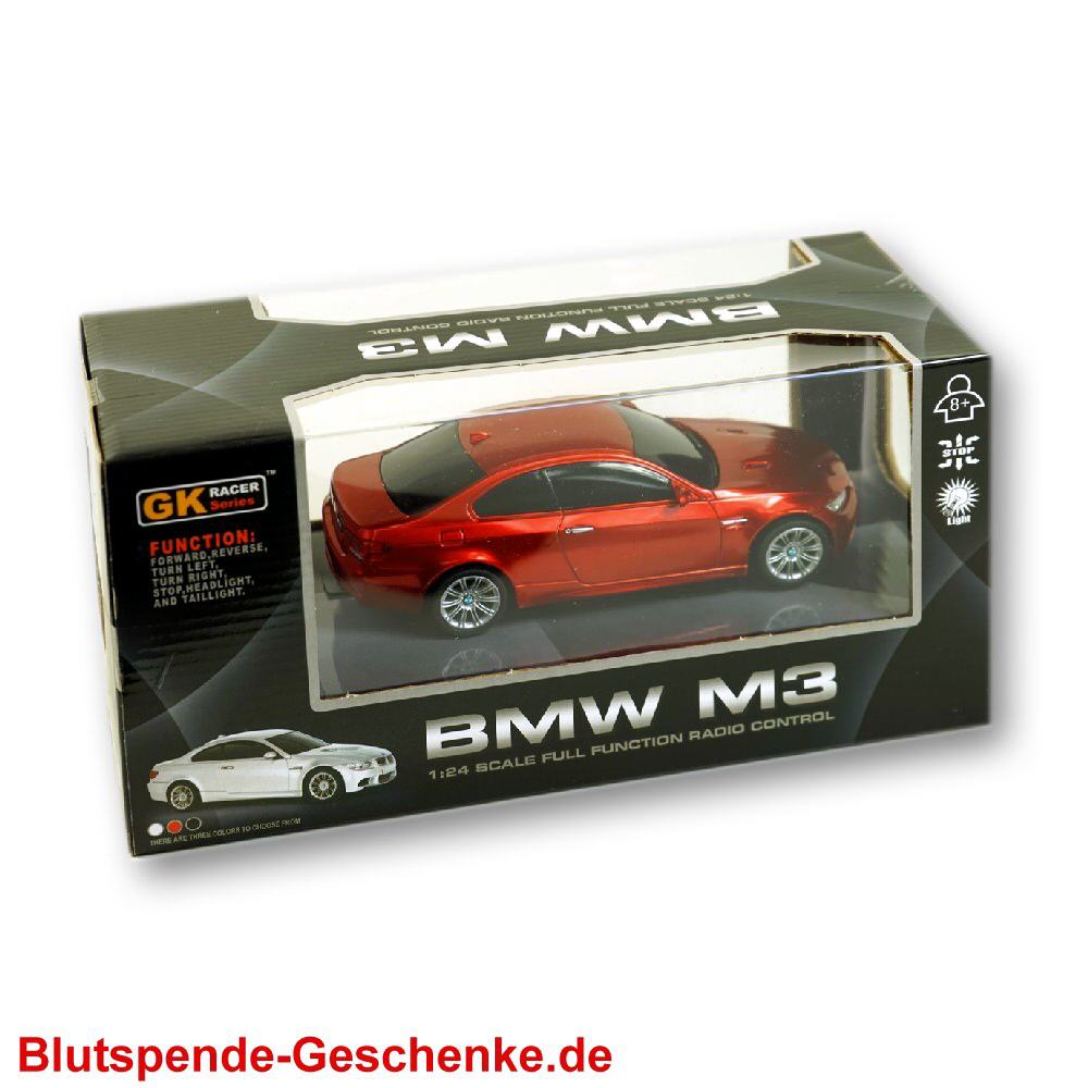 Blutspendegeschenk BMW mit Fernsteuerung