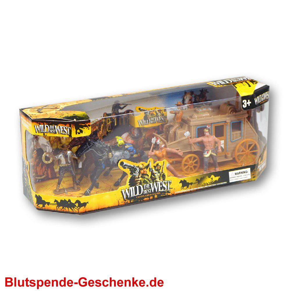 Blutspendegeschenk Cowboy und Indianer Spielset