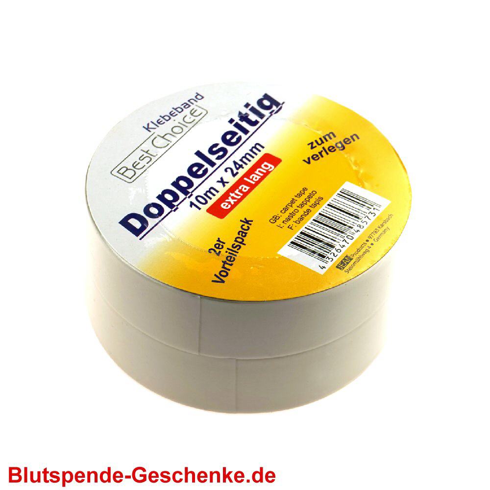 Blutspendegeschenk Doppelklebeband