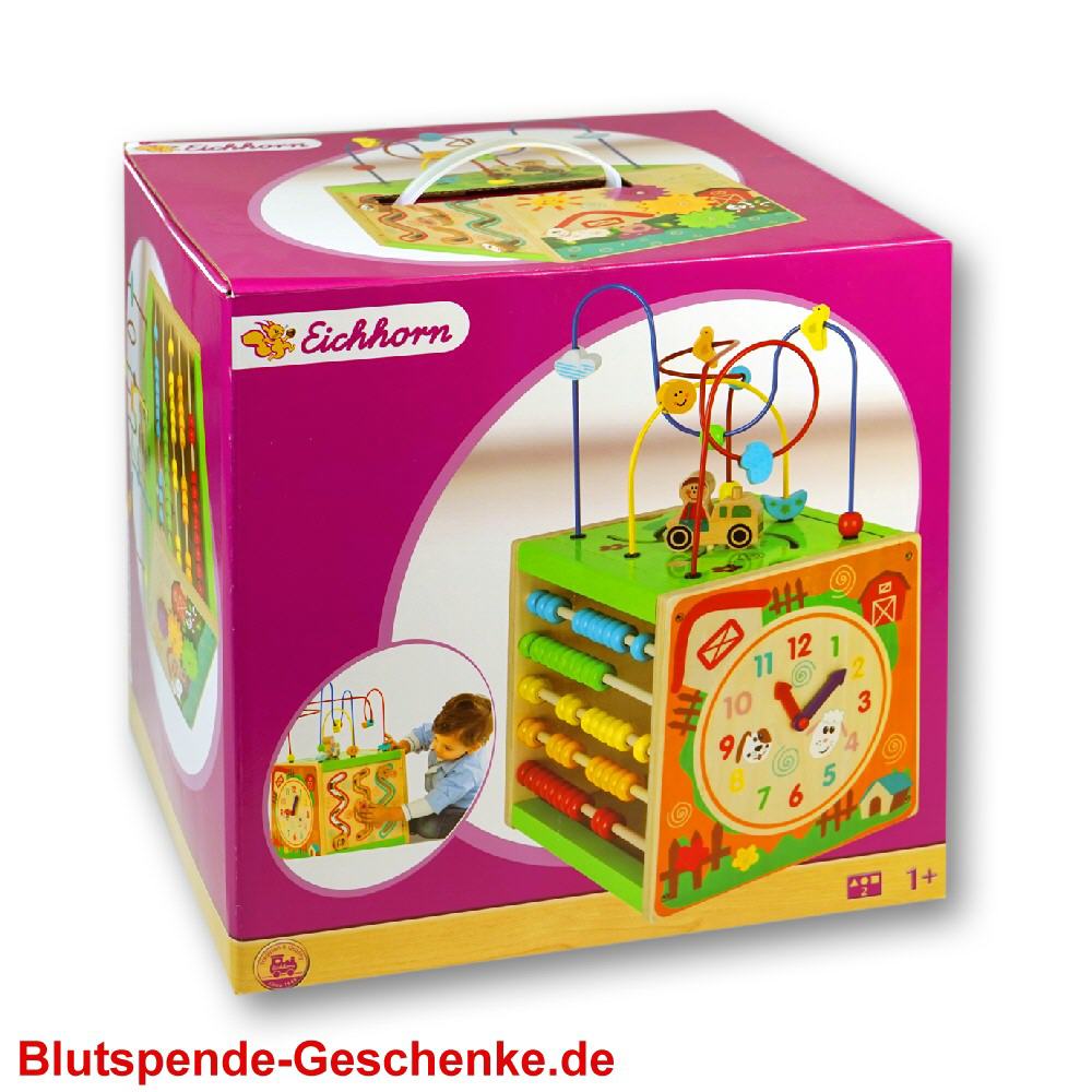 Blutspendegeschenk Holz-Spielecenter