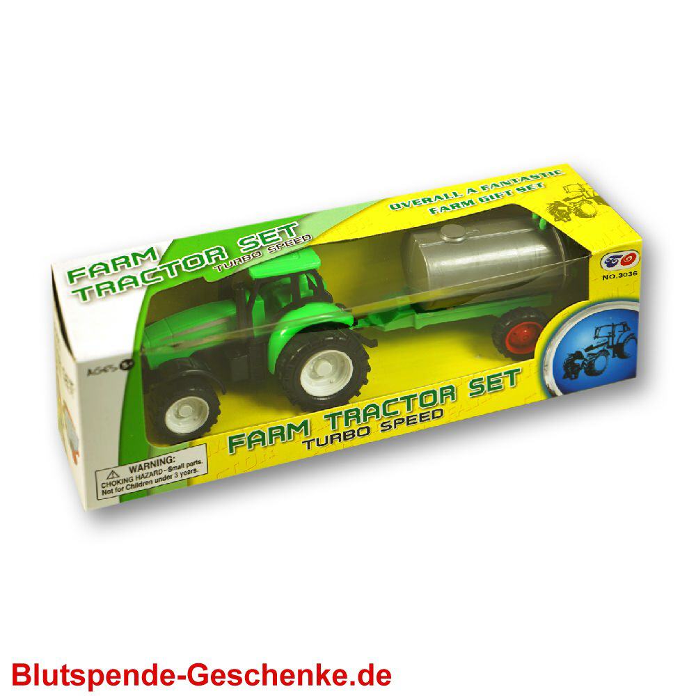 Blutspendegeschenk Farm-Traktor-Set