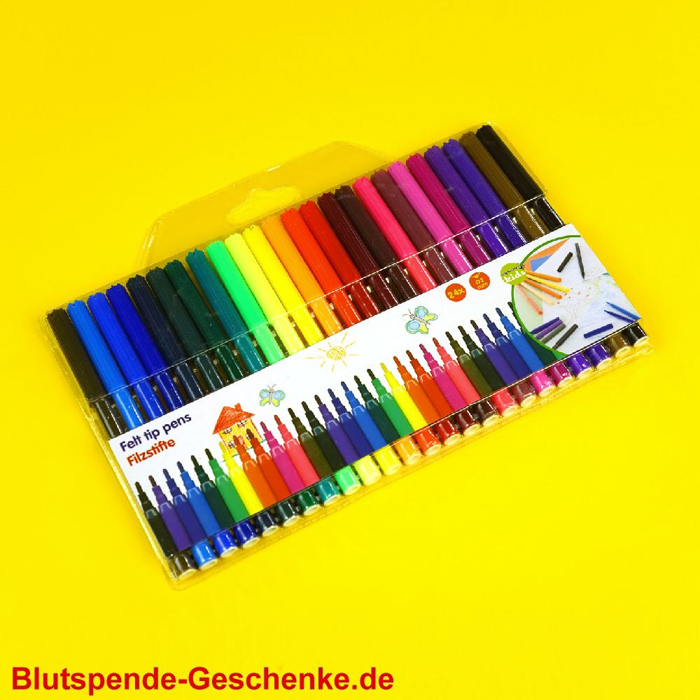 Blutspendegeschenk Filzstifte 24er