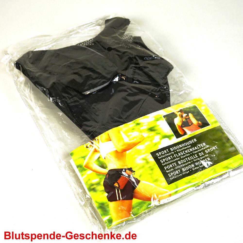 Blutspendegeschenk Flaschenhalter für Jogger