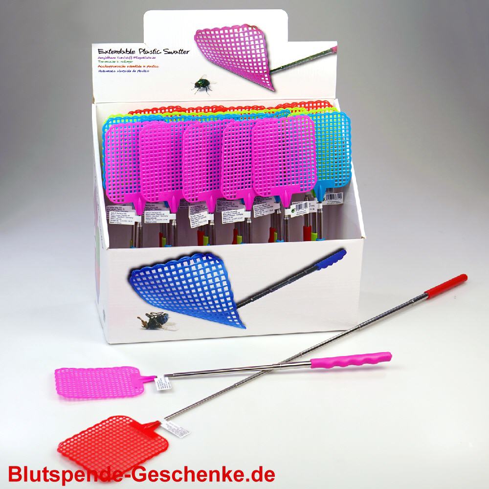 Blutspendegeschenk Fliegenklatsche ausziehbar