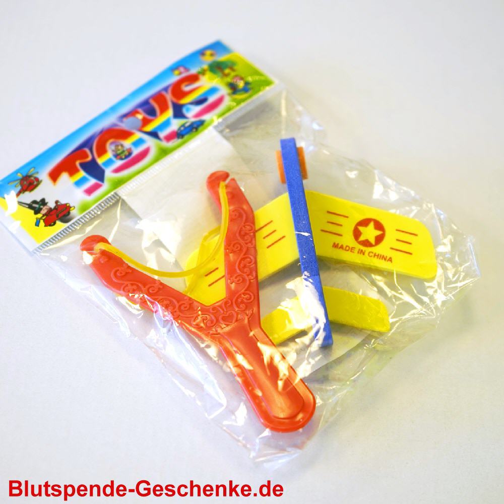 Blutspendegeschenk Schleuder-Flieger