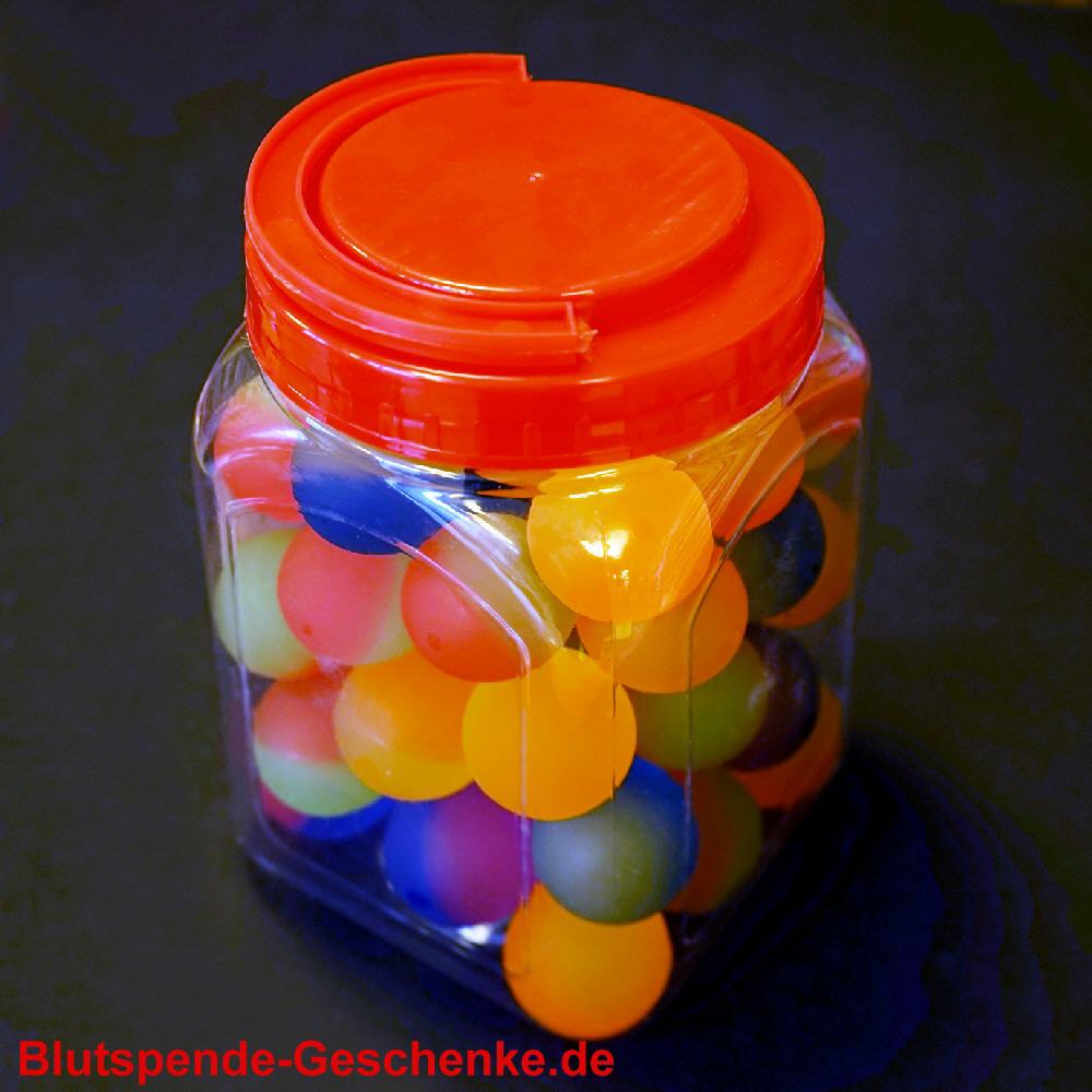 Blutspendegeschenk Flummi gefrostet