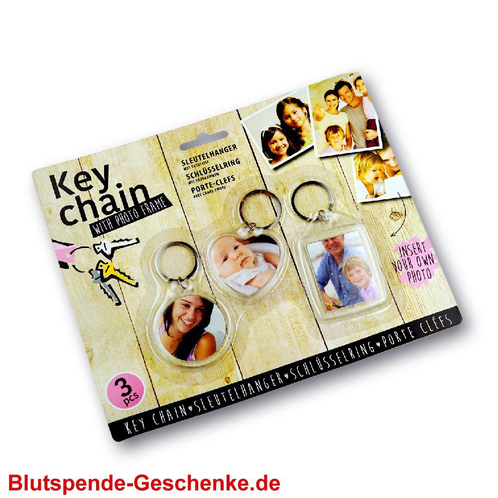 Blutspendegeschenk Foto-Schlüsselanhänger