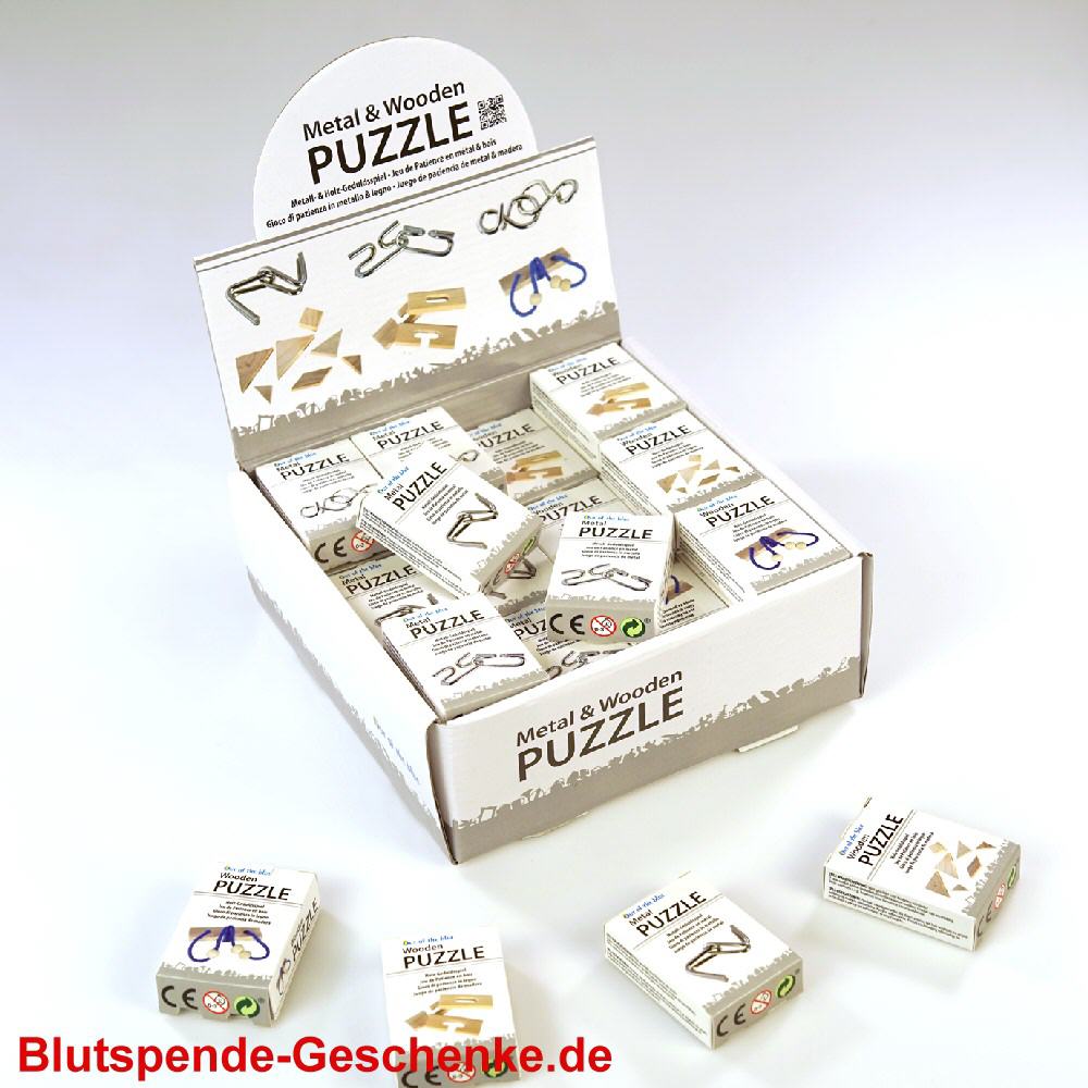 Blutspendegeschenk Metall-Geduldsspiel