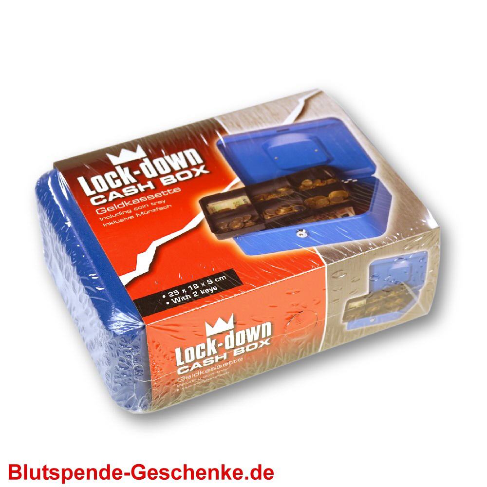 Blutspendegeschenk Geldkassette