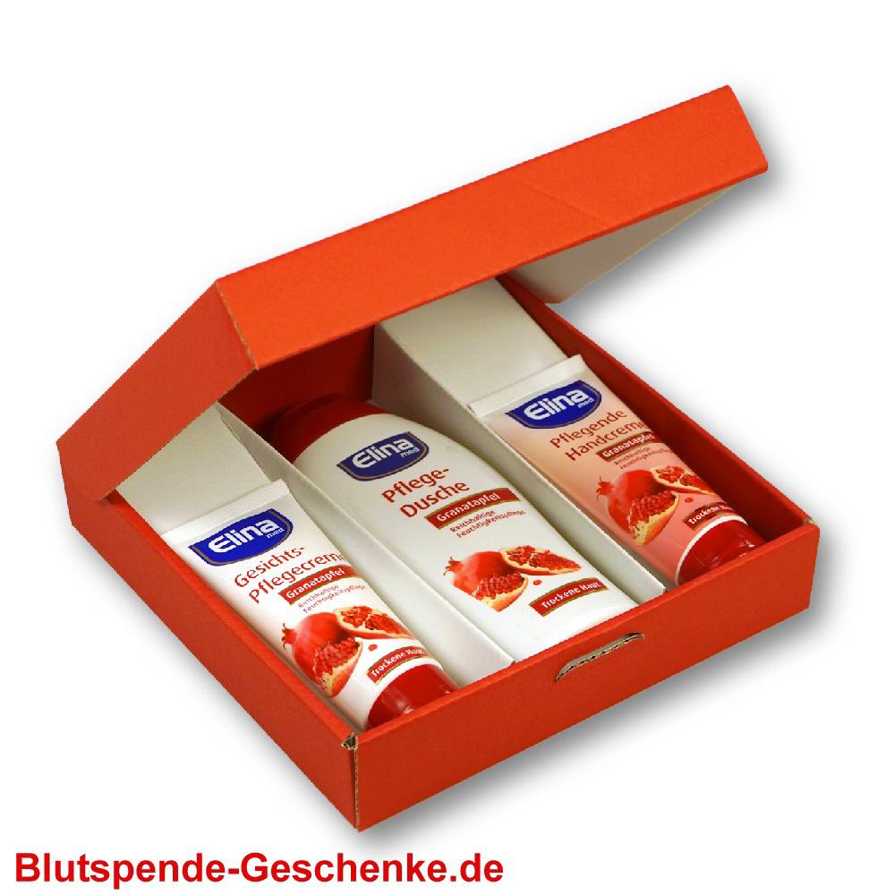 Blutspendegeschenk Geschenkset Granatapfel