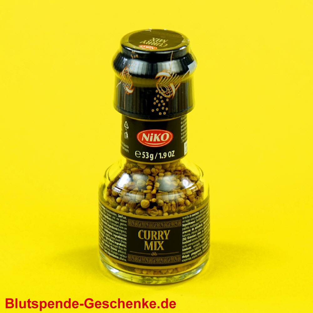 Blutspendegeschenk Gewürzmühle Currymix