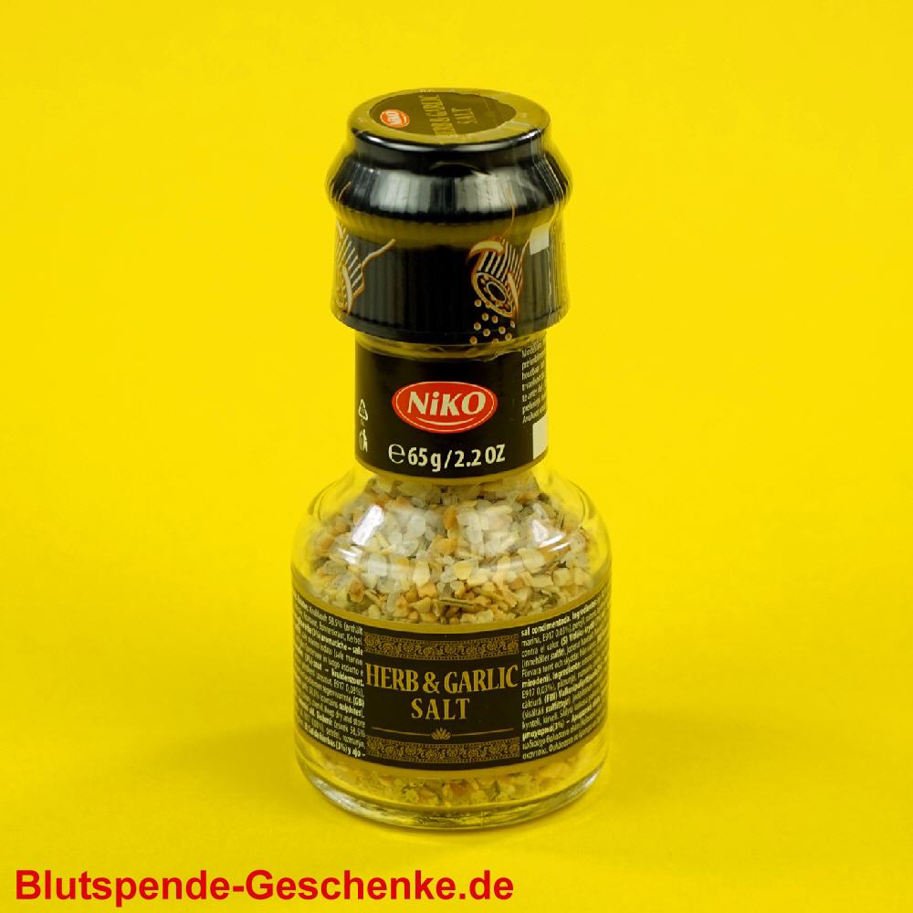Blutspendegeschenk Gewürzmühle Knoblauchkraeuter