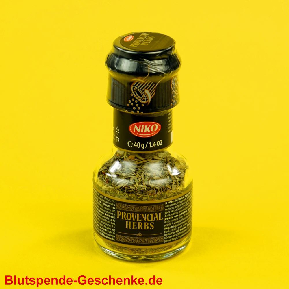 Blutspendegeschenk Gewürzmühle Kräuter Provence