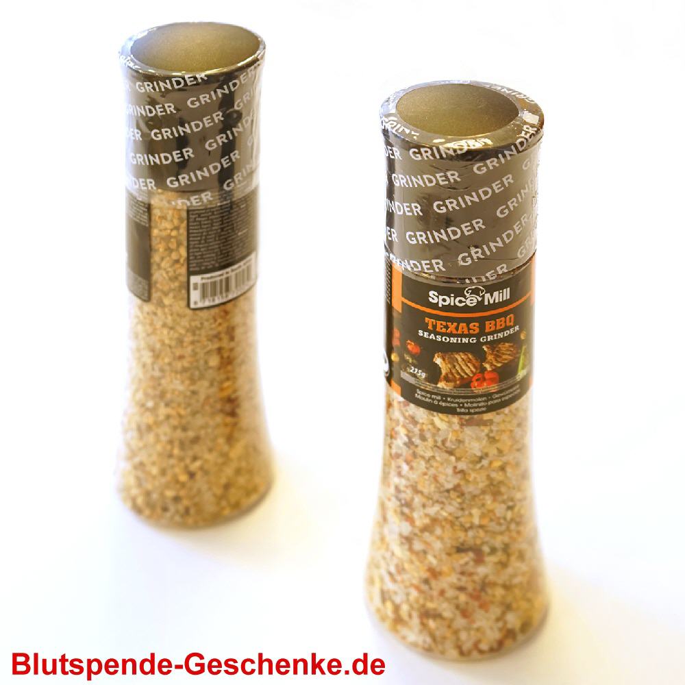 Blutspendegeschenk Gewürzmühle BBQ