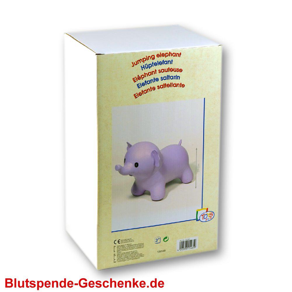 Blutspendegeschenk Hüpfelefant