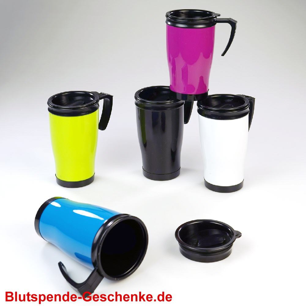 Blutspendegeschenk Kaffeebecher mit Verschluss