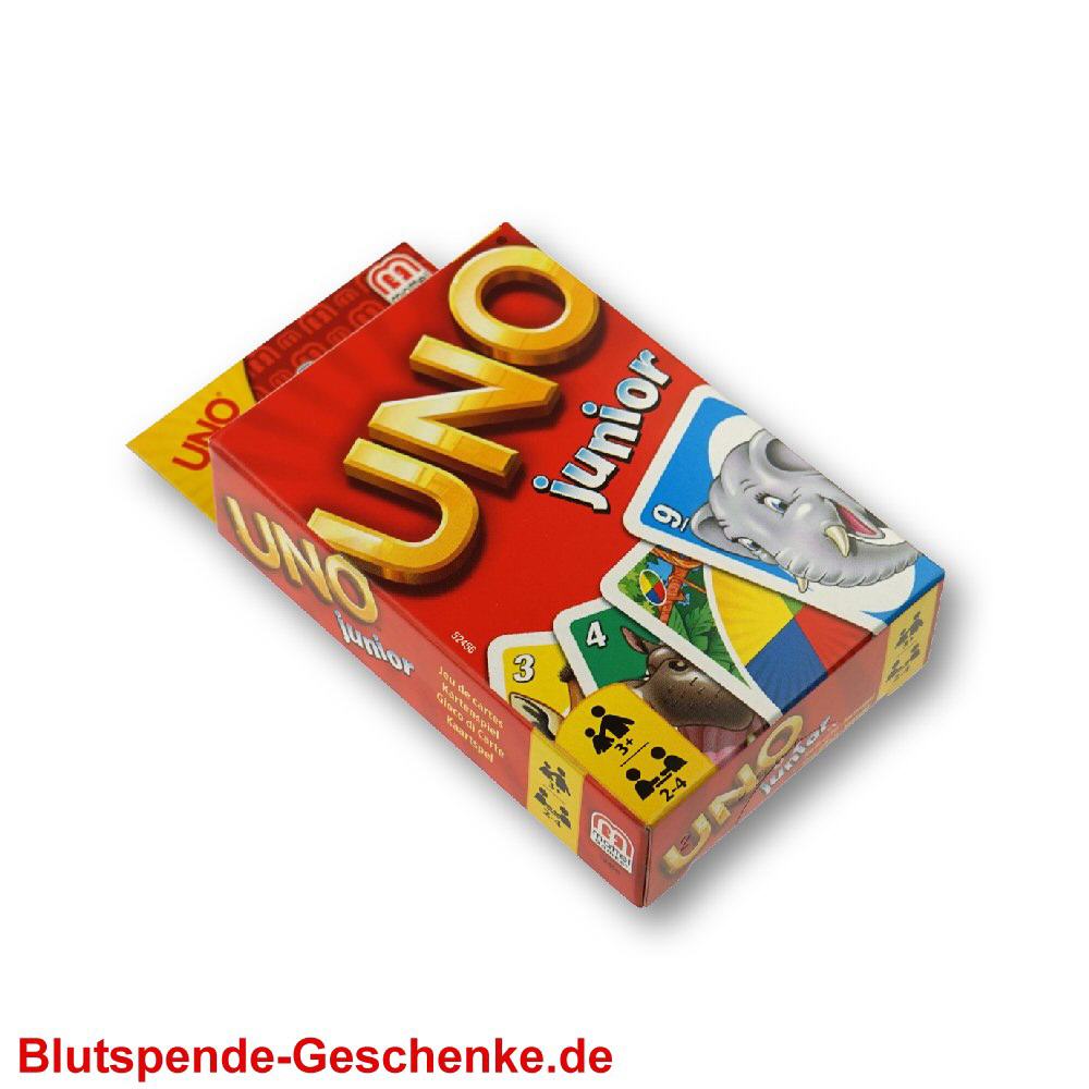 Blutspendegeschenk Kartenspiel UNO Junior