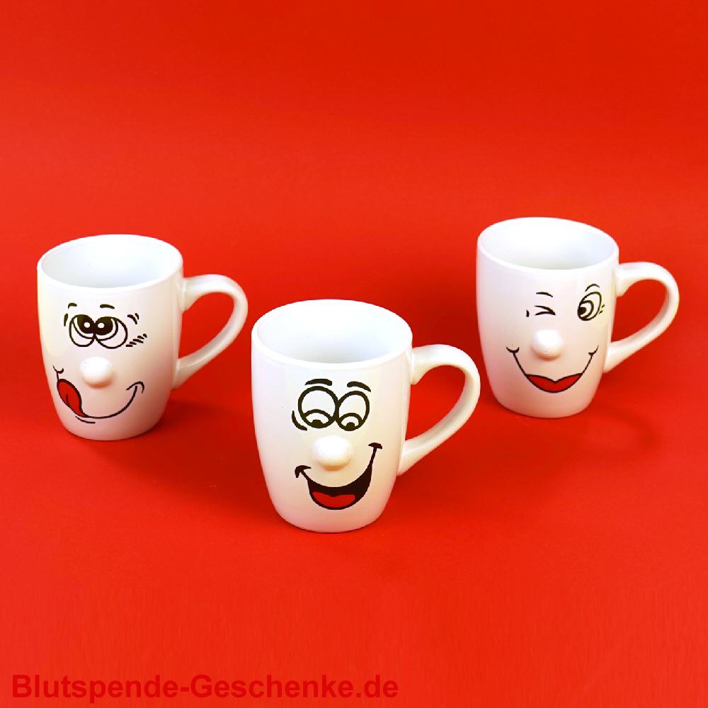 Blutspendegeschenk Lächelnde Keramikbecher