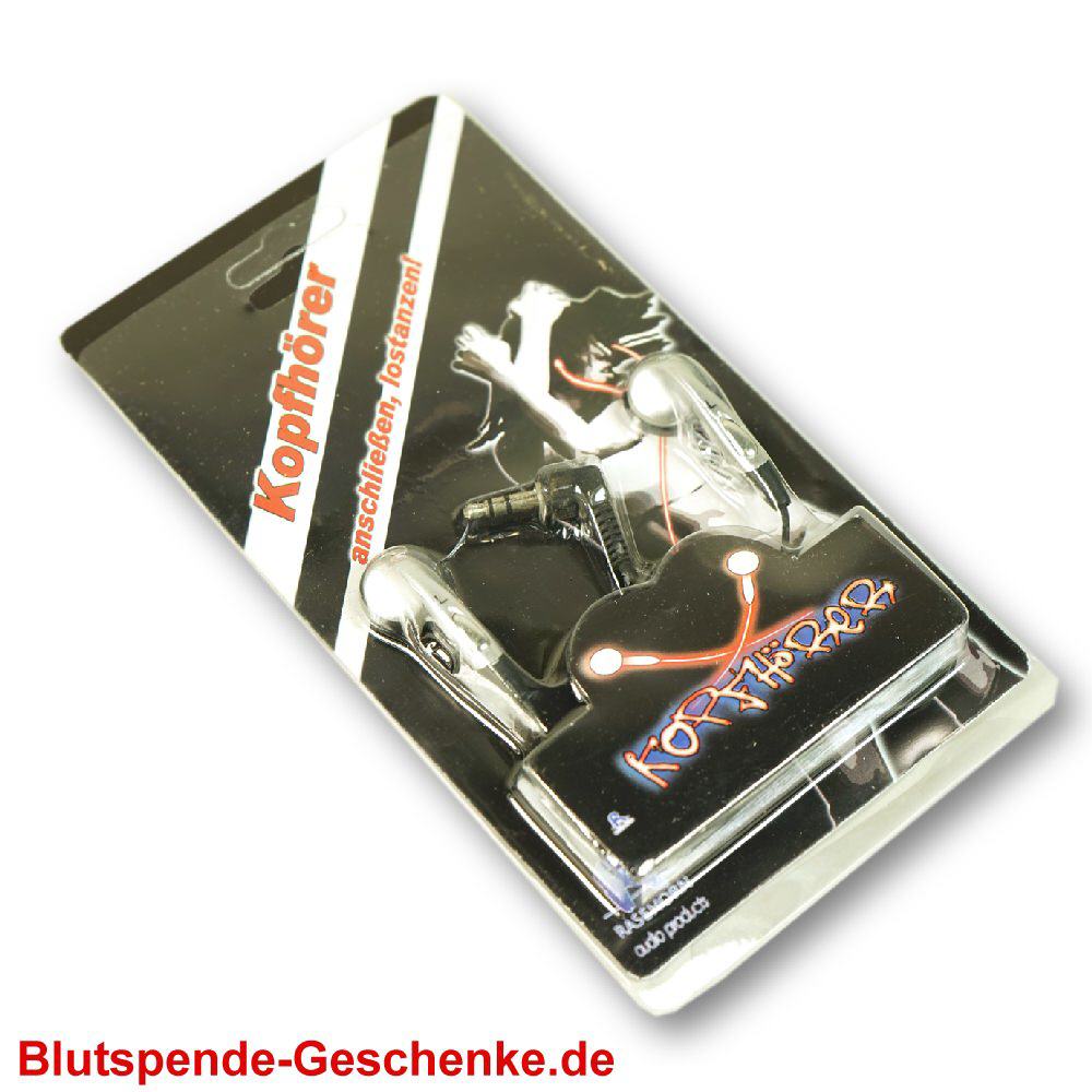 Blutspendegeschenk Kopfhörer In-Ear