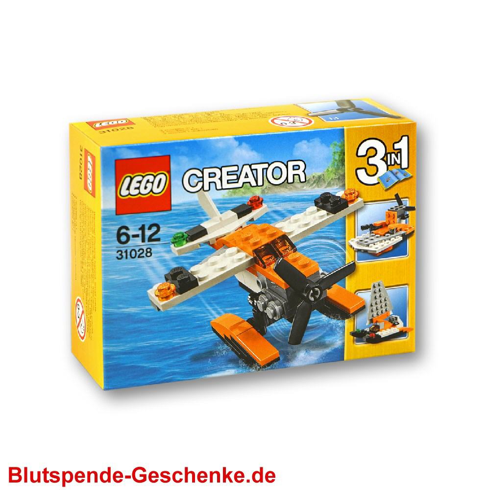 Blutspendegeschenk Lego Creator Flugzeug
