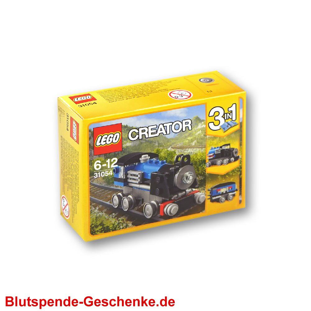 Blutspendegeschenk Lego Creator Schnellzug