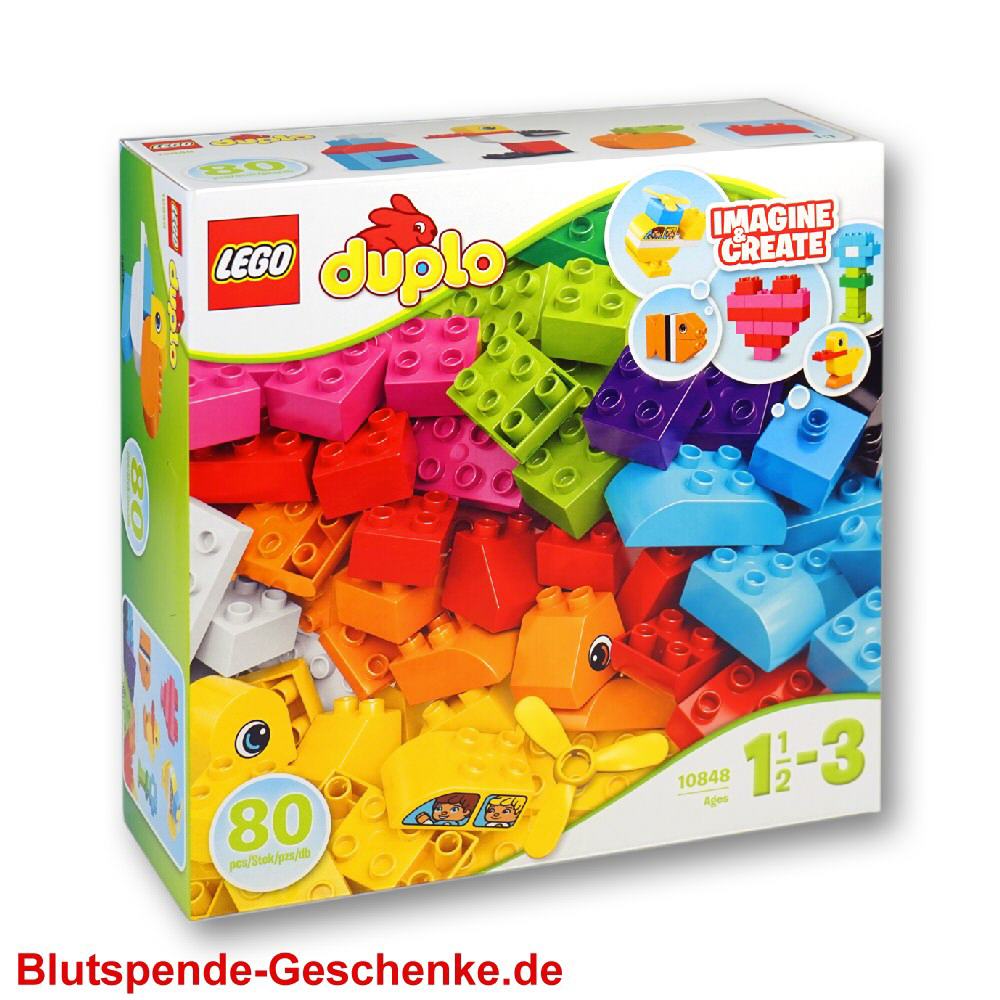 Blutspendegeschenk Grundbausteine Lego Duplo