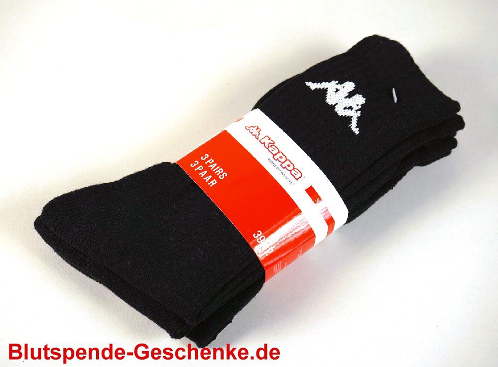 Blutspendegeschenk Set Männersocken schwarz