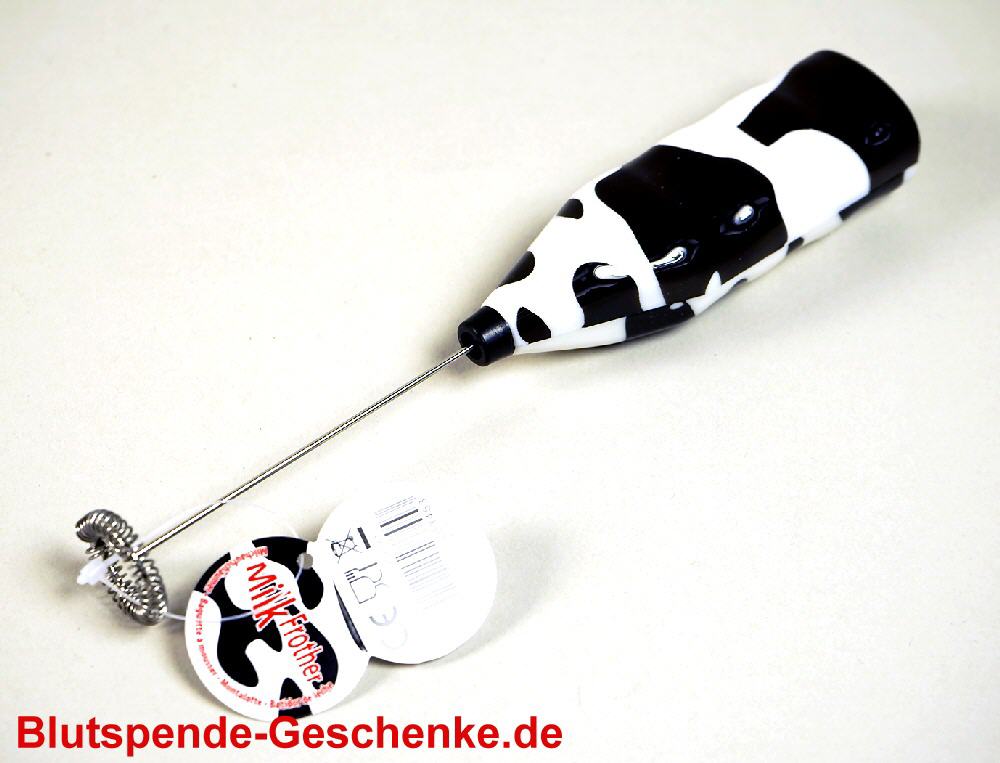 Blutspendegeschenk Milchaufsch&auml;umer im Kuh-Design