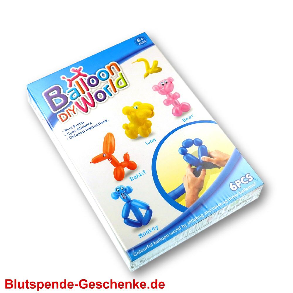 Blutspendegeschenk Modellierballons