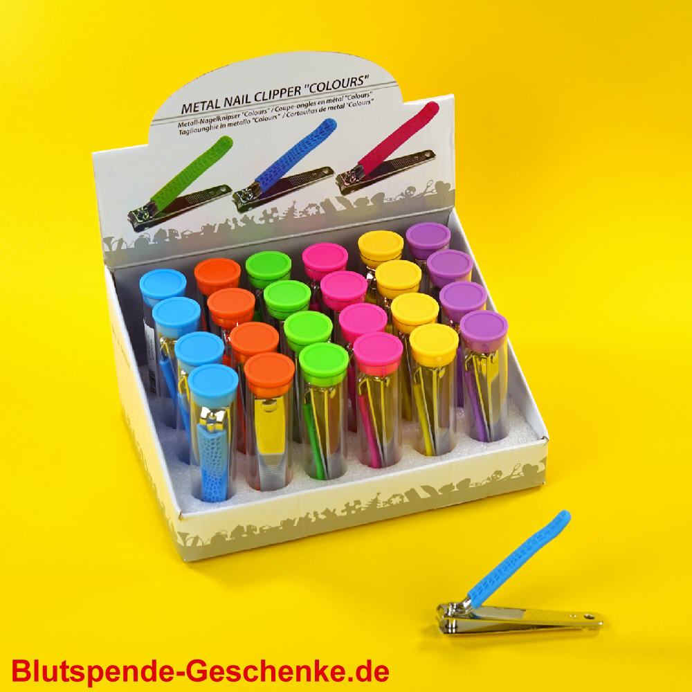 Blutspendegeschenk Nagelknipser bunt