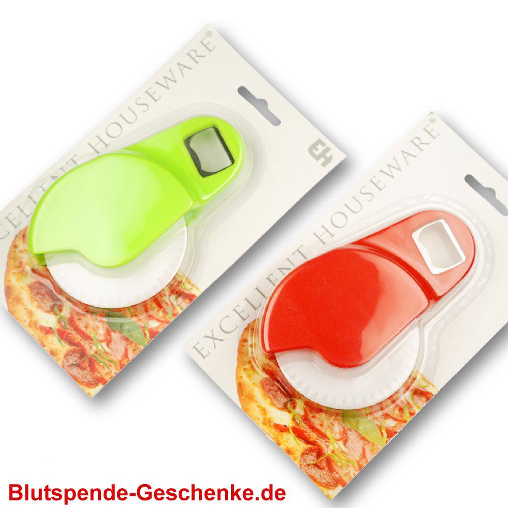 Blutspendegeschenk Pizza-Roller mit Öffner