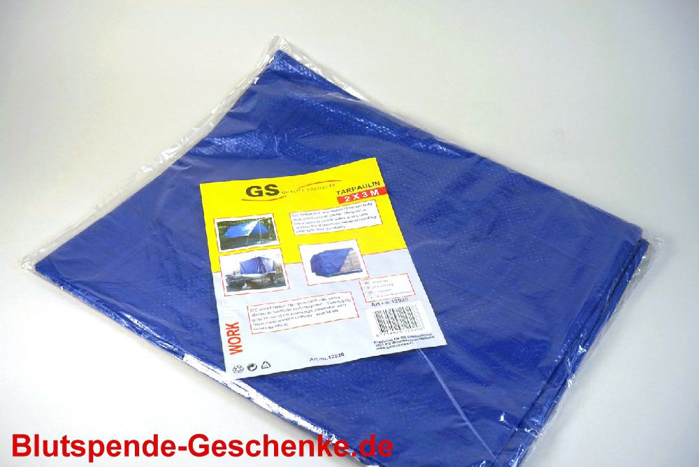 Blutspendegeschenk Abdeckplane