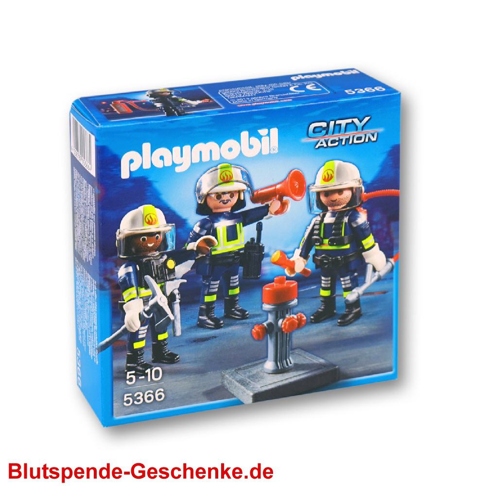 Blutspendegeschenk Playmobil Feuerwehrmänner