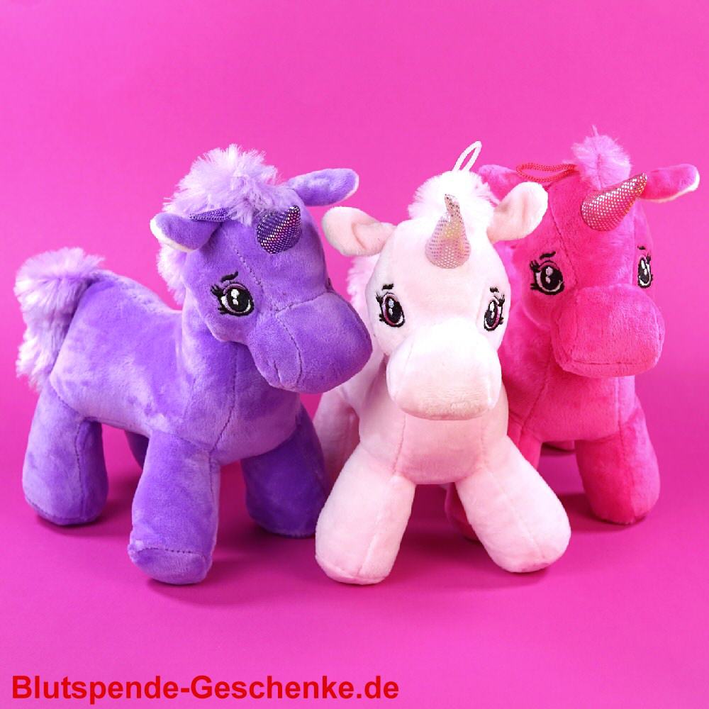 Blutspendegeschenk Plüsch-Einhorn