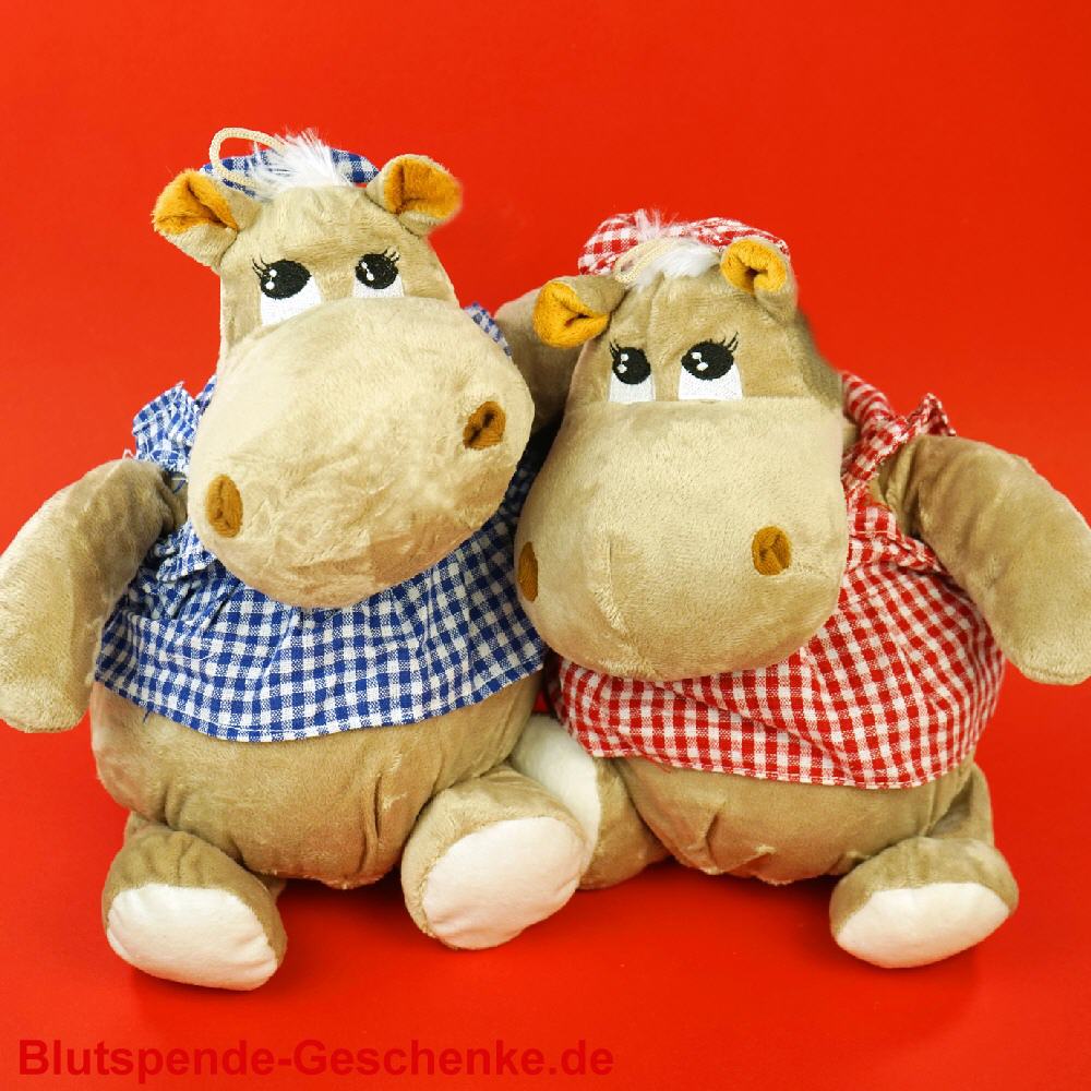 Blutspendegeschenk Plüsch-Nilpferd mit Schürze