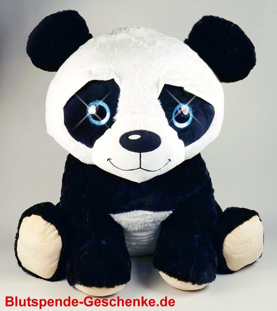 Blutspendegeschenk Glitzeraugen-Pl&uuml;schpanda