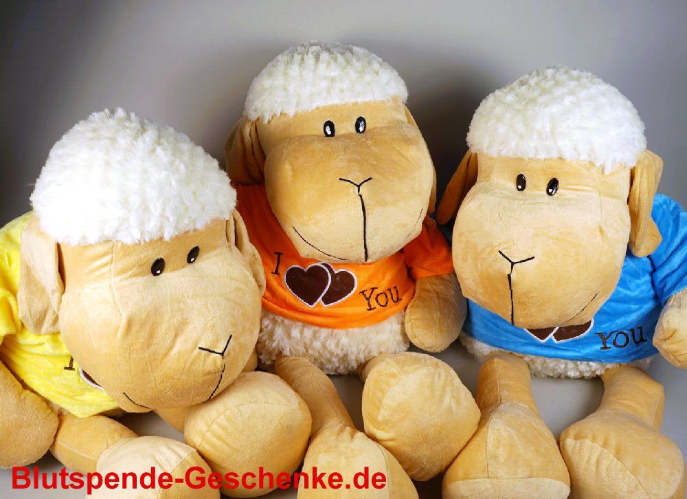 Blutspendegeschenk Pl&uuml;sch-Schafe
