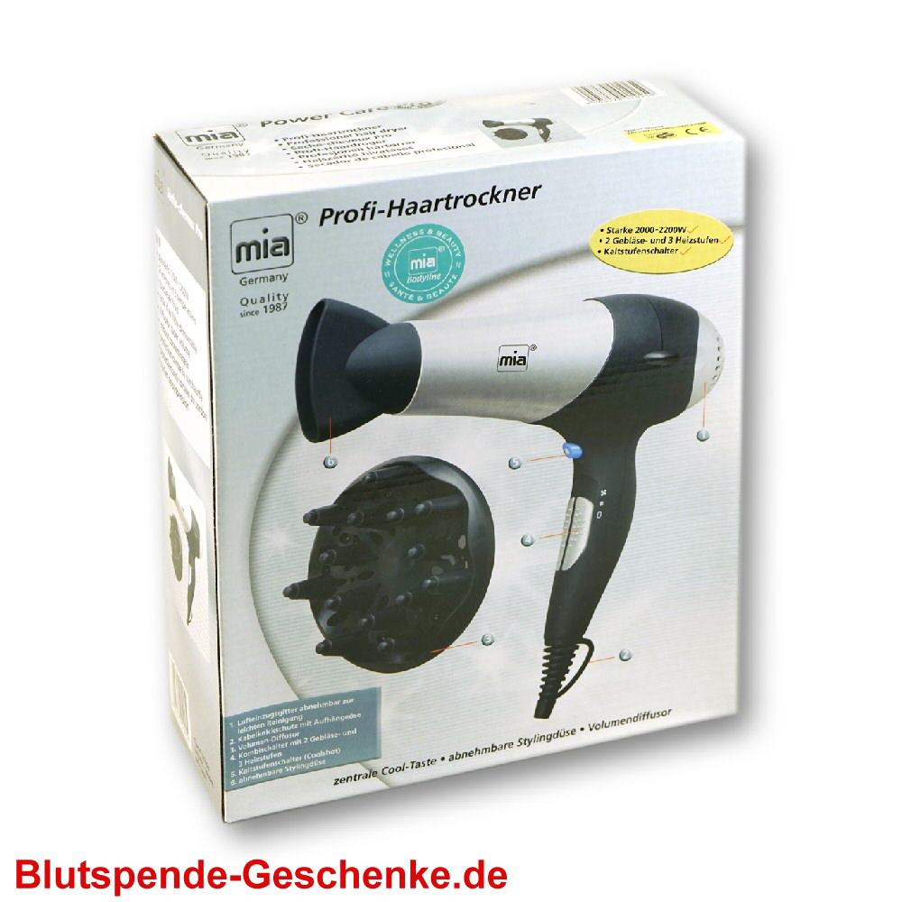 Blutspendegeschenk Haarföhn