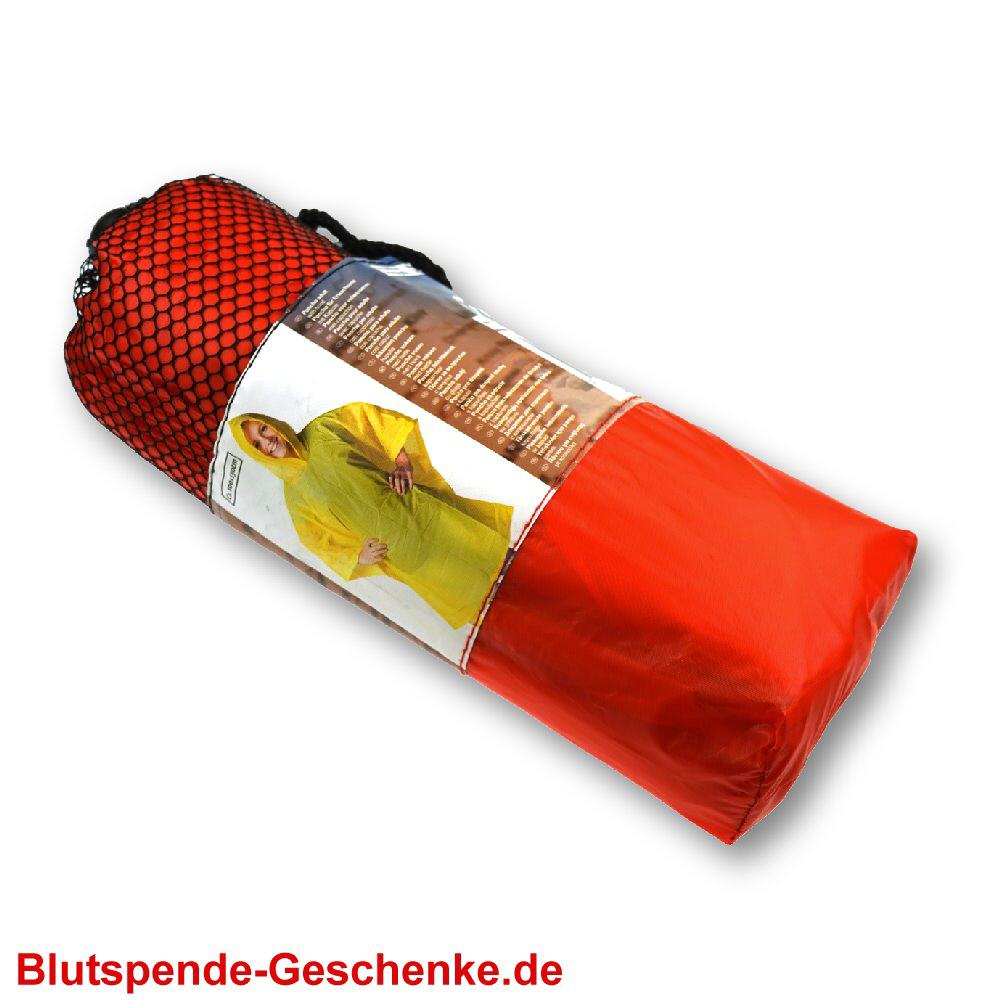 Blutspendegeschenk Regen-Poncho