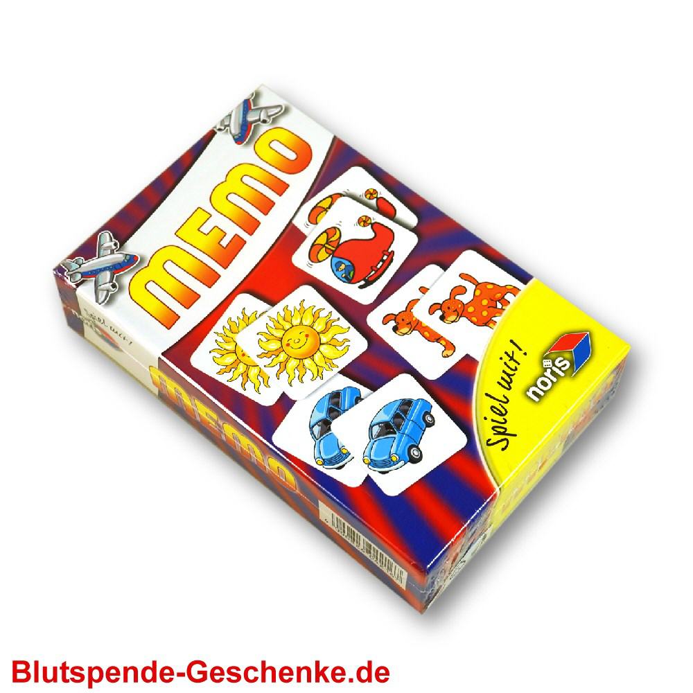 Blutspendegeschenk Memo-Reisespiel